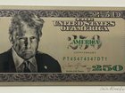 The proposed $250 note would feature Donald Trump's 2023 mugshot.