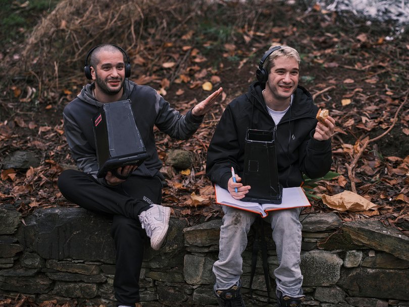 Danny Philippou and Michael Philippou on the set of A24s Bring Her Back.