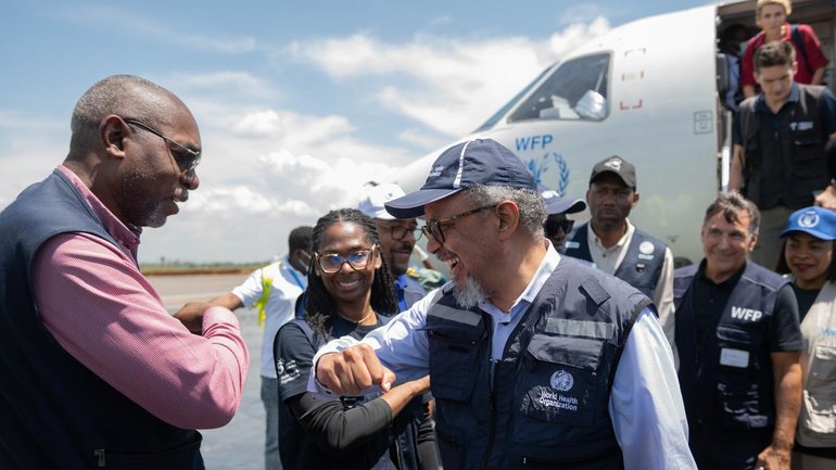 WHO director-general Tedros Adhanom Ghebreyesus has arrived in the Democratic Republic of Congo. 