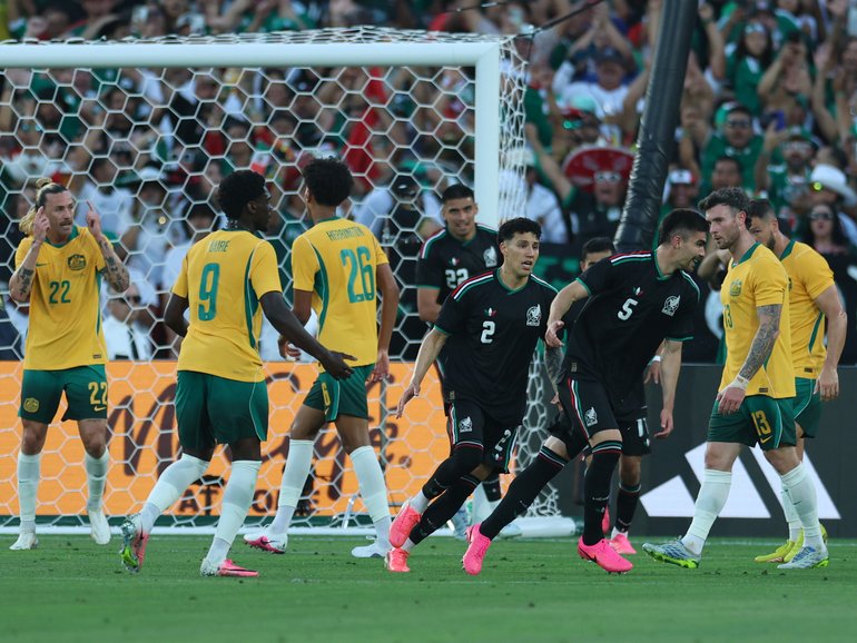 Johan Vasquez of Mexico celebrates.