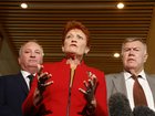 Pauline Hanson declares PM ambition as One Nation support surges.