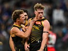 Harley Reid celebrates his goal.