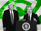 Donald Trump and Nvidia CEO Jensen Huang 