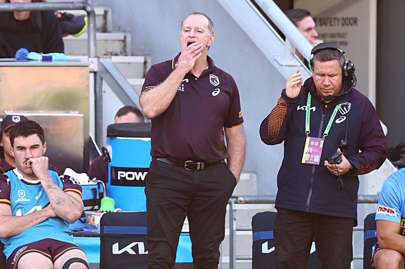 Michael Maguire looks on from the sideline yesterday.