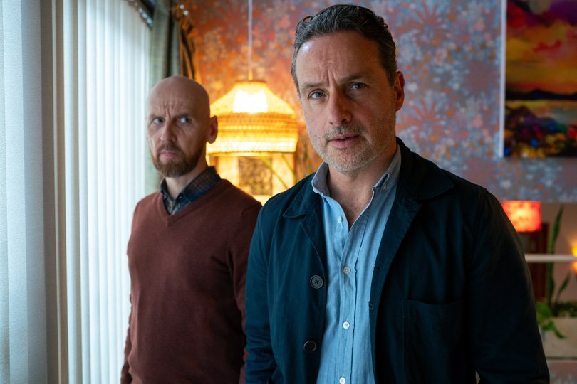 Ewen Bremner and Andrew Lincoln in Coldwater.