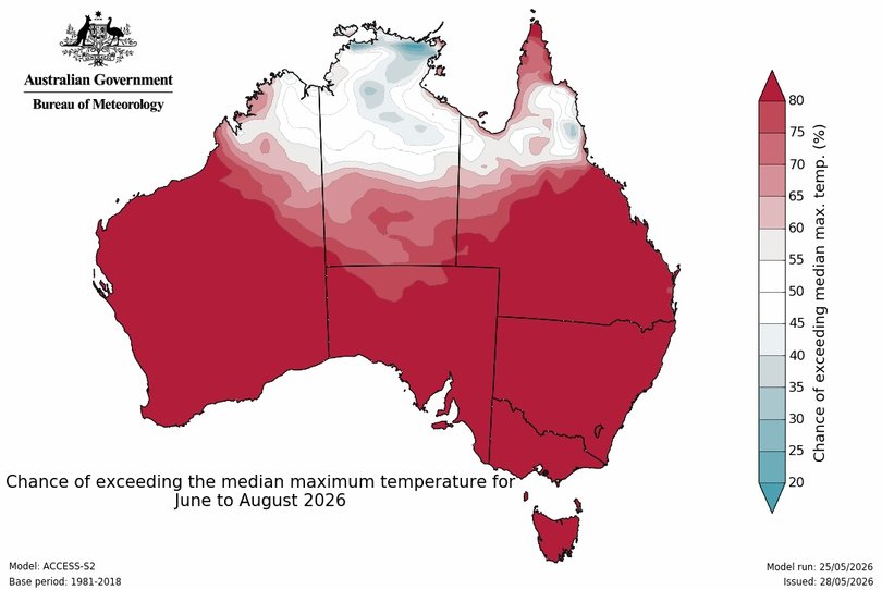 Temperatures are also expected to trend higher than usual nationwide, continuing a warmer pattern seen through autumn.