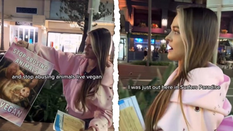 Tash Peterson says she was arrested in QLD for being a 'public nuisance'.