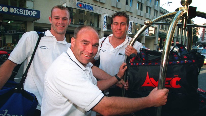 John Kear, centre, on duty as Sheffield coach with players Keith Senior, left, and Danny McAllister, right, back in 1997.