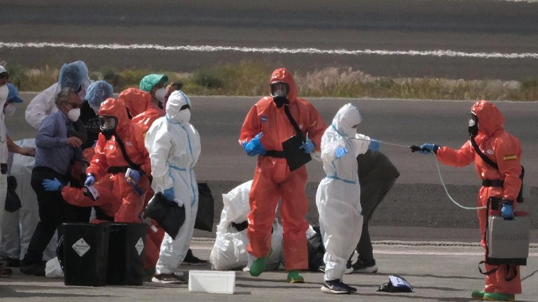 Several people on board the Hondius cruise ship were infected with the hantavirus in May. (AP PHOTO)