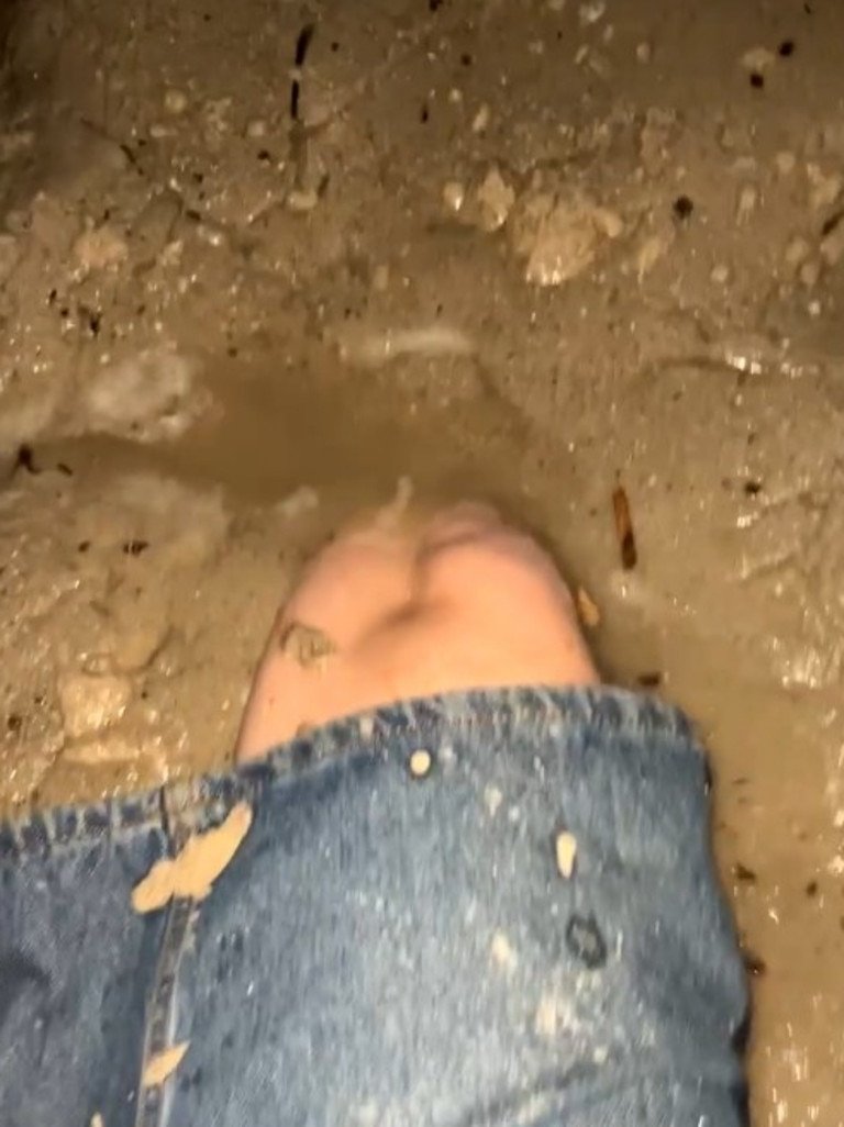 She said she fell ‘straight through the sand’. Picture: Madz June