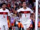 Deniz Gul enjoyed scoring one of Turkey's four goals in their victory over North Macedonia. (AP PHOTO)