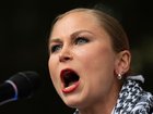 Former Australian of the year Grace Tame was condemned by the Jewish community after she was filmed chanting ‘globalise the Intifada’ at a pro-Palestine rally. NewsWire / Monique Harmer