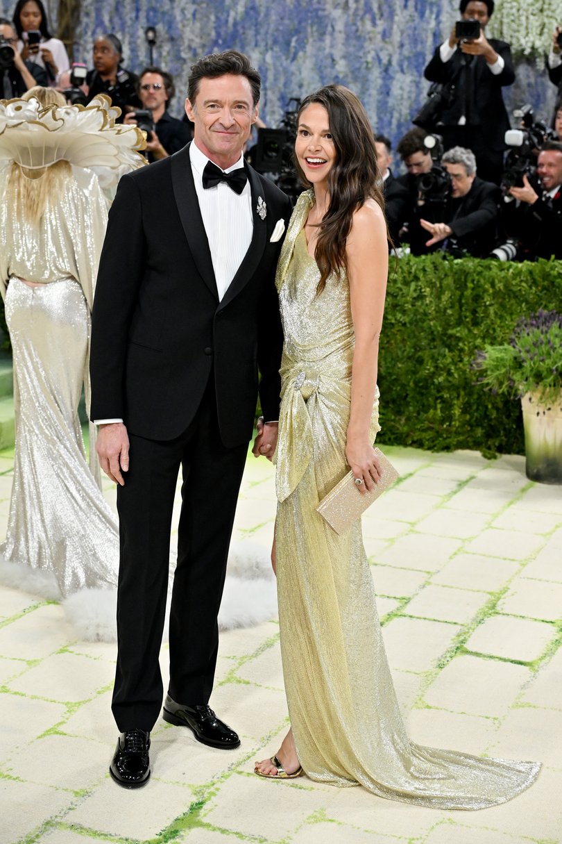 Hugh and Sutton were photographed looking happy in love just weeks ago at the Met Gala.