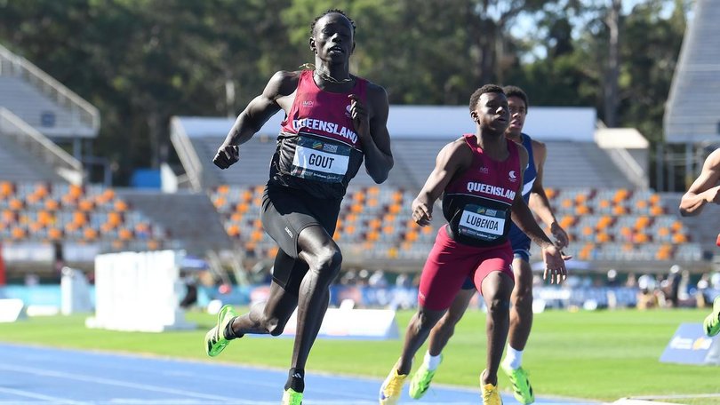 Australian sprinter Gout Gout's under-20 200m world record time has been officially ratified. (Jono Searle/AAP PHOTOS)