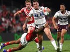 Manly prop Kobe Hetherington is backed to shine for Queensland if given a State of Origin debut. (Jono Searle/AAP PHOTOS)