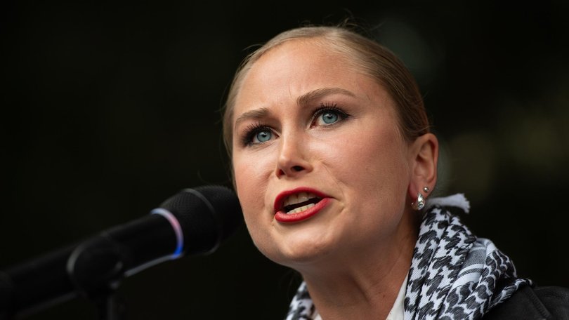Grace Tame has repeatedly called for an end to Israel’s illegal occupation of the Palestinian territories. Picture: NewsWire / Monique Harmer