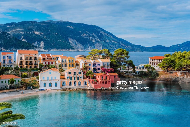 Assos village on Kefalonia, Greece. 