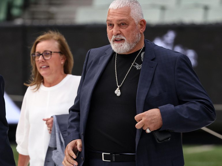 Underworld figure Mick Gatto and a woman have been arrested after detectives executed a search warrant at a property in Melbourne’s south-east.