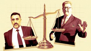 Sevag Chalabian, left, and Steve Barrett who is still fighting to clear his name three years after a blackmail charge was dropped.  
