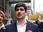 Neo-Nazis Michael Nelson, Jacob Hersant and Nathan Bulll were fined for offensive behaviour. (Joel Carrett/AAP PHOTOS)