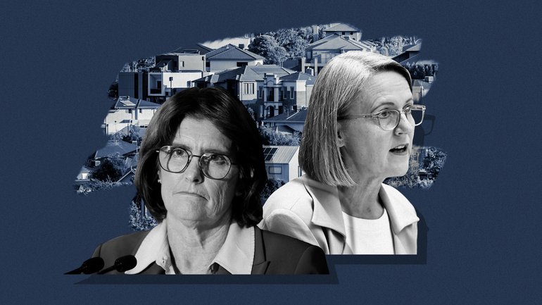Reserve Bank of Australia's Governor Michele Bullock and Treasury secretary Jenny Wilkinson.