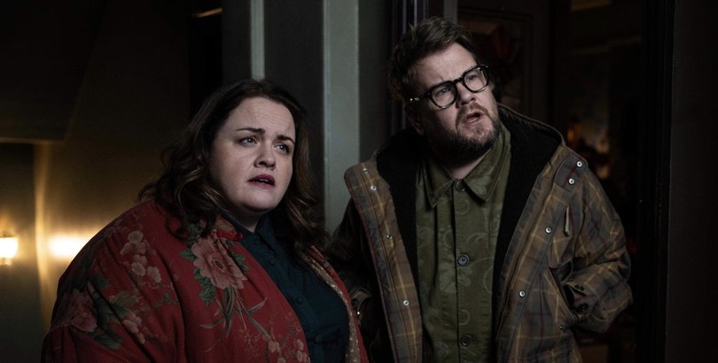 Jessica Gunning and James Corden have small roles in The Christophers.
