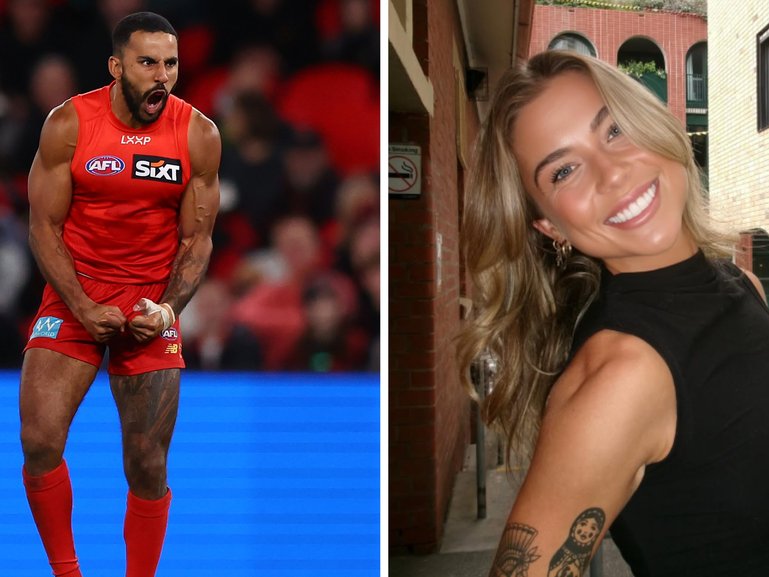 Gold Coast Suns gun midfielder Touk Miller (left) appeared to hard launch his relationship with fitness influencer and Only Fans creator Stephanie Keenan (right).