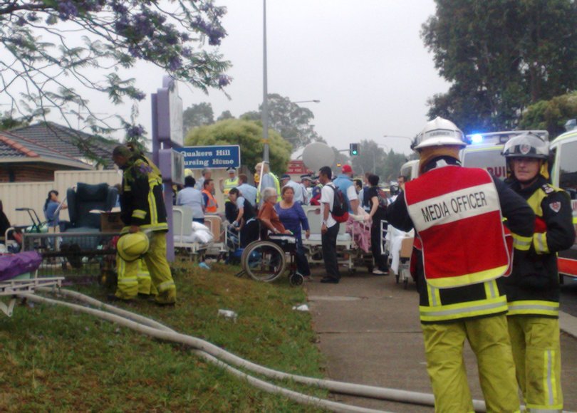 Firefighters evacuated residents as fires tore through the Sydney aged care home in the early hours of November 18. 