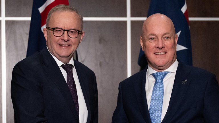 Anthony Albanese has laughed off suggestions of hostilities between Australia and New Zealand as the two countries sign a new trade agreement. Dan Peled / NewsWire