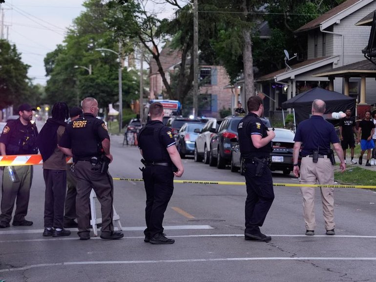 A shooting near a community festival in Toledo, Ohio, has left at least 12 people injured. (AP PHOTO)