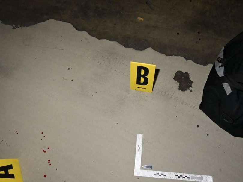 Blood spotted at the crime scene. Picture: Supplied.