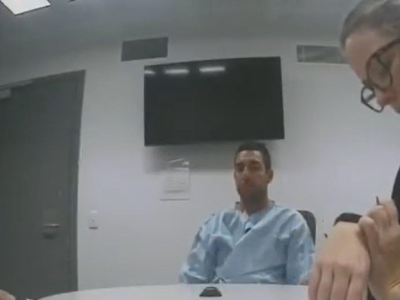 Footage of Monteleone’s interview with police has been released by the court. Picture: Supplied.