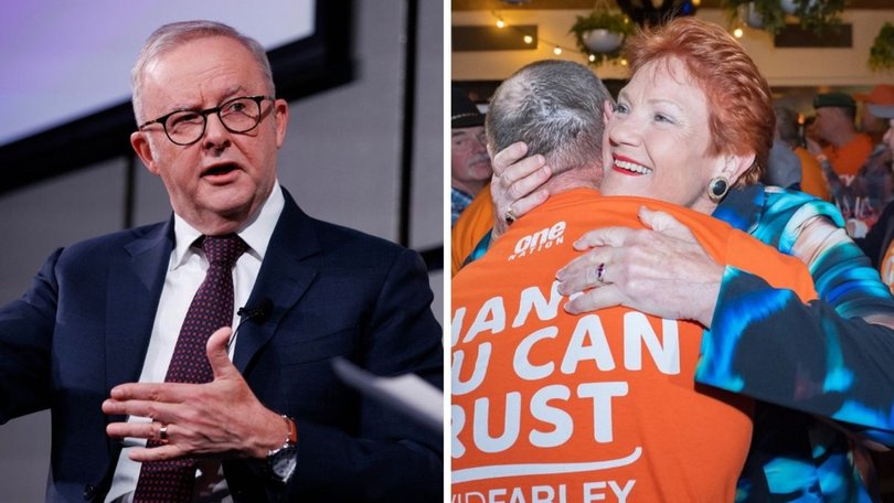 Anthony Abanese has admitted Pauline Hanson’sOne Nation party was partly responsible for the CGT backflip. Picture: NewsWire