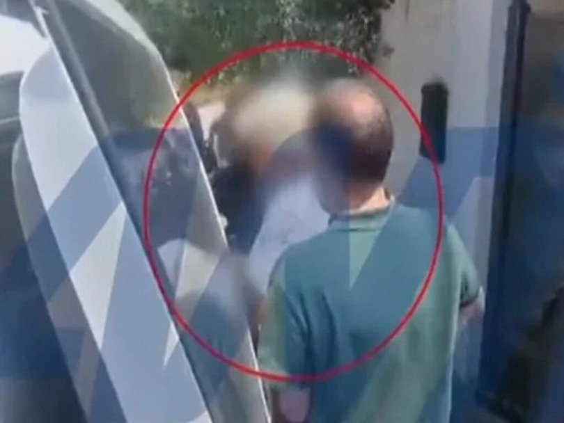 James Dalamangas, 55, was taken into custody by Greek police in Aigio. Picture: Greek City Times
