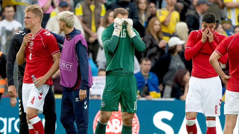 Christian Eriksen’s Danish teammates were in tears after his collapse.