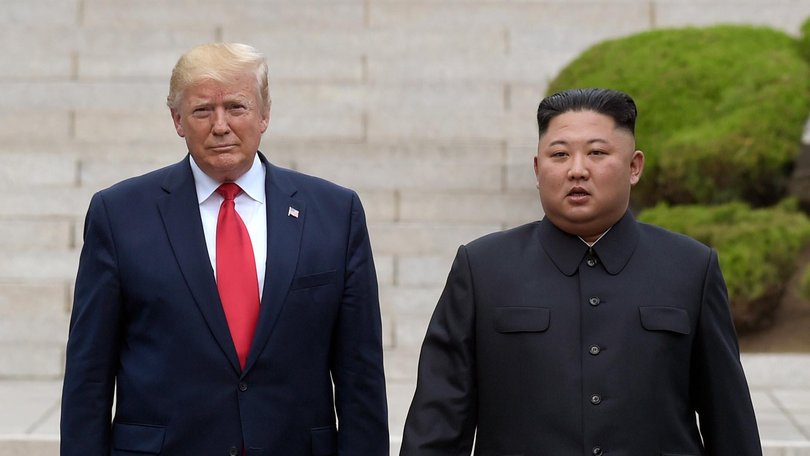 Donald Trump meets with Kim Jong Un in Demilitarized Zone in 2019.