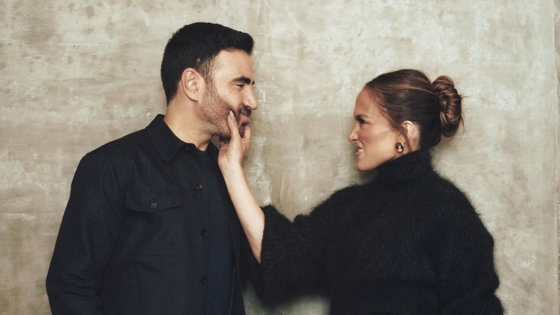 Brett Goldstein and Jennifer Lopez, stars of the new Netflix comedy Office Romance.