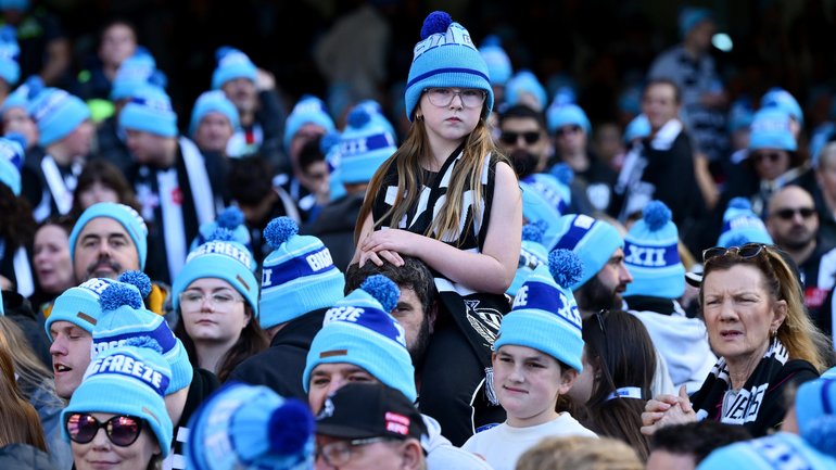 Crowds take part in FightMND Big Freeze 12 ahead of the round 13 AFL match between Collingwood and Melbourne.