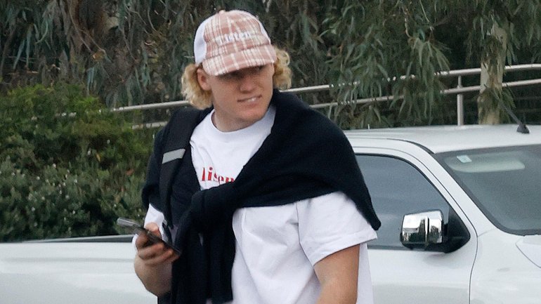 Reuben Ginbey outside Eagles HQ on Monday.