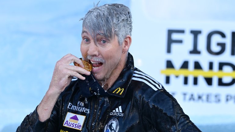 Dale Thomas went down the Big Freeze slide as his former coach Mick Malthouse.