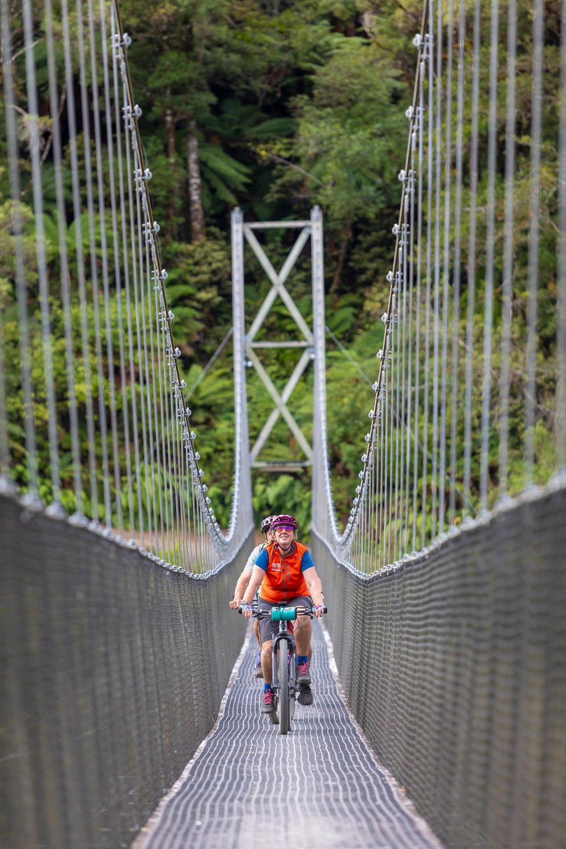 One of the eight suspension bridges along the trail.