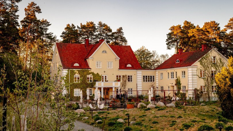 Talldungen an inn and restaurant in Brosarp, Sweden. In Skane, a fertile agricultural area bordered on three sides by the Baltic Sea.