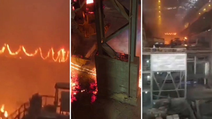 Shaky footage from the scene shows the horrific aftermath of the vat accident.