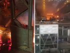 Shaky footage from the scene shows the horrific aftermath of the vat accident.