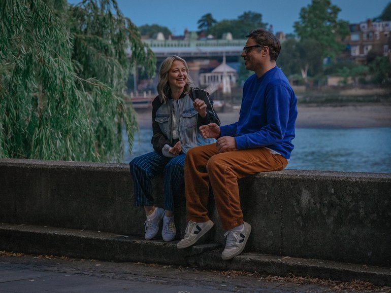 Jemaine Clement and Nicola Walker in Alice And Steve, which is streaming now on Disney Plus.