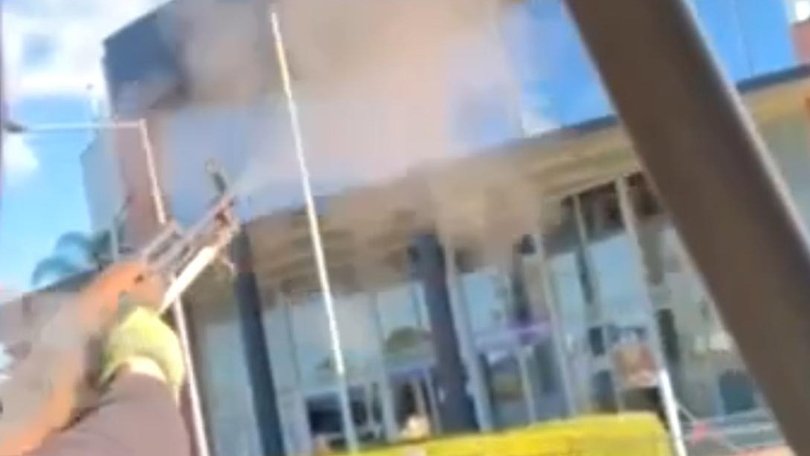 Gunmen opened fire at Diamond Venues in Punchbowl from an SUV, which was found well alight a short time later. SCN WorldStar