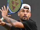 Nick Kyrgios was a straight-sets winner in his return to tennis.