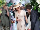 The future Queen enjoyed a surprise reunion with a figure from her pre-royal life at a star-studded wedding.