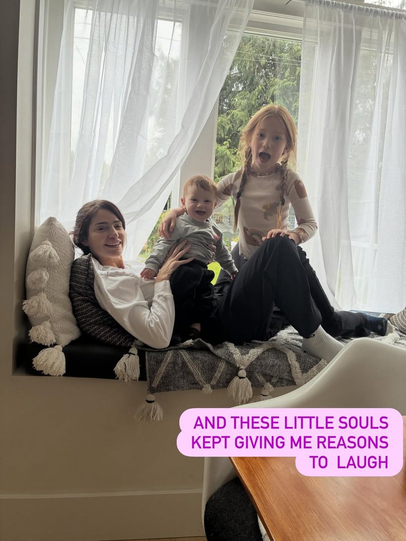 Janet Montgomery with her children.