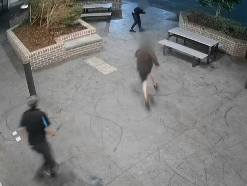 Another teen hurled an object at the owner, hitting his leg. Picture: NewsWire Handout